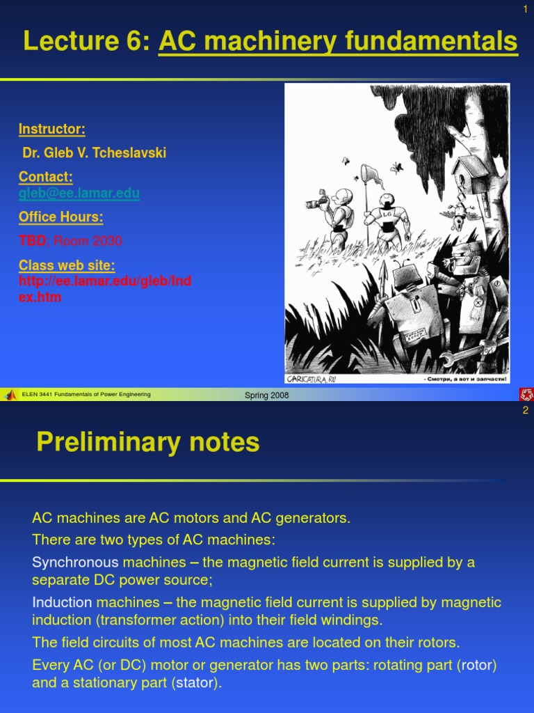 AC Machinery Fundamentals Overview | PDF | Electric Motor | Magnetic Field