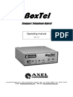 BoxTel Compact Telephone Hybrid Operating Manual
