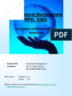 International Management Environment