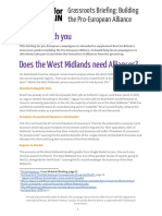 Best For Britain - West Midlands - Pro-EU Alliance Regional Briefing
