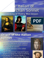 The Italian or Petrarchan Sonnet