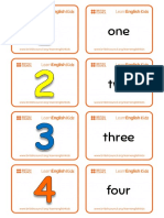 Flashcards Numbers 1 12