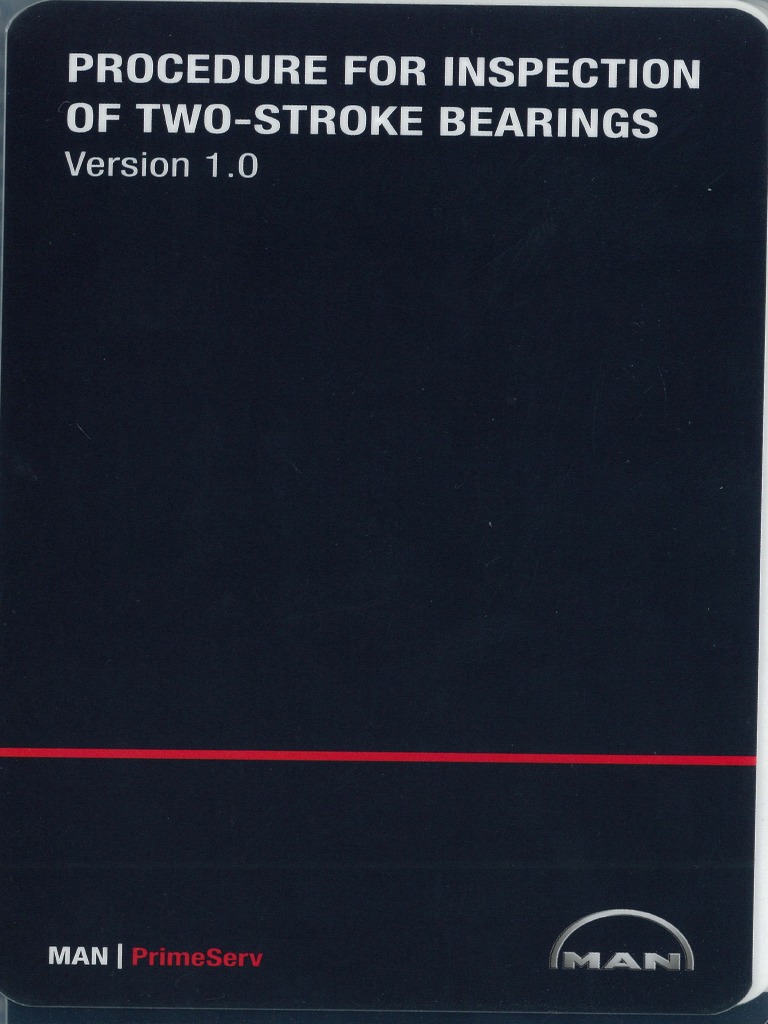 MAN B&W Bearing Inspection Guide | PDF | Surface Roughness | Lubricant