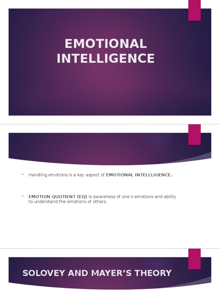 Emotional Intelligence in Personal Development | PDF | Emotional ...