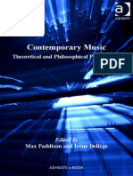 Contemporary Music Theoretical and Philosophical Perspectives - Capa Do Livro