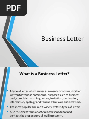 BUSINESS LETTER