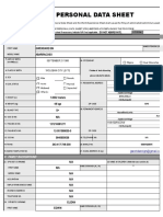 Personal Data Sheet