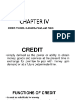 Credit, Its Uses, Classifications, and Risks