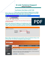 D-Link Technical Support: Configuring Wireless Client Mode On DAP-1360