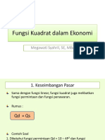 C. FUNGSI KUADRAT Dalam EKONOMI