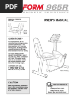 Pro-Form 965r Bike Manual