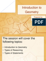 Introduction To Geometry: Prepared By: Russel G. Sanchez