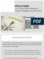 Four Logics of Corporate Strategy & How To Develop Strategy For Execution