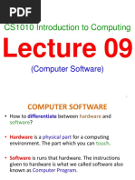 CS1010 Introduction To Computing: (Computer Software)