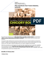 Chicory Root Treats Diabetes, Constipation & Osteoarthritis While Reducing Stress & Inflammation