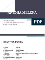 Presentation anemia+melena