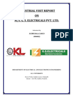 Industrial visit report on G.S. Electricals