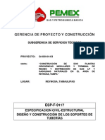 ESP-F-9117 DISEÑO Y CONSTRUCCIÓN DE LOS SOPORTES DE Tuberia