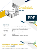 PETUNJUK Installasi Dan Aktivasi Matlab 01 ITS PDF