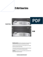 Cts Multi-Channel Series: Operation Manual