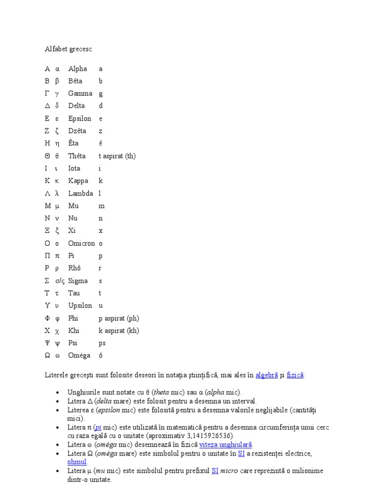 Alfabet Grecesc | PDF