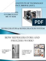 Refrigerator & Refrigeration System: Gagan Mishra 0192ME161037 Me-Vi Sem