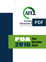 Plan Operativo Anual POA 2016