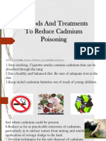 Methods and Treatments To Reduce Cadmium Poisoning