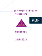 Masonic Order of Pilgrim Preceptors Yearbook 2019 - 2020