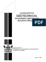 APEGBC Guidelines Geotechnical Engineering Services For Building PDF