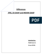 Differences between IFRS, US GAAP and Indian GAAP