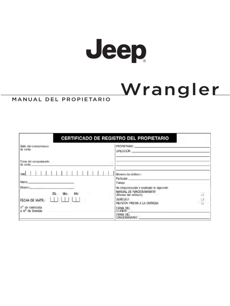 99 JEEP WRANGLER OWNERS MANUAL PDF visual data 5