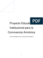 Proyecto Educativo Institucional para La Convivencia Armónica PDF