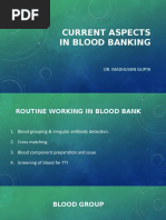 Current Aspects in Blood Banking