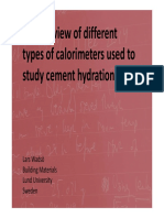 An Overview of Different Types of Calorimeters Used To Study Cement Hydration