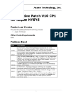 Aspen HYSYS V10 Cumulative Patch 1 Release Notes