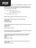 100 Python Practice Problems | PDF | Numbers | String (Computer Science)