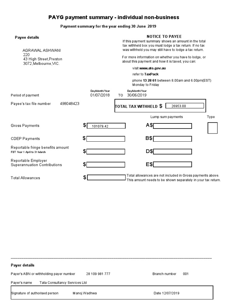 PAYG | Withholding Tax | Services (Economics)