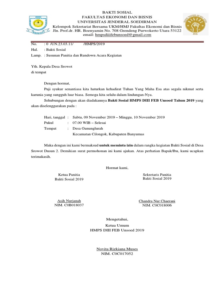 Surat Izin Ke Desa | PDF