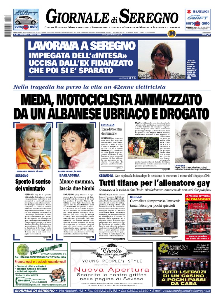 Giornale Di Seregno 30 Agosto 2011 PDF Immagine