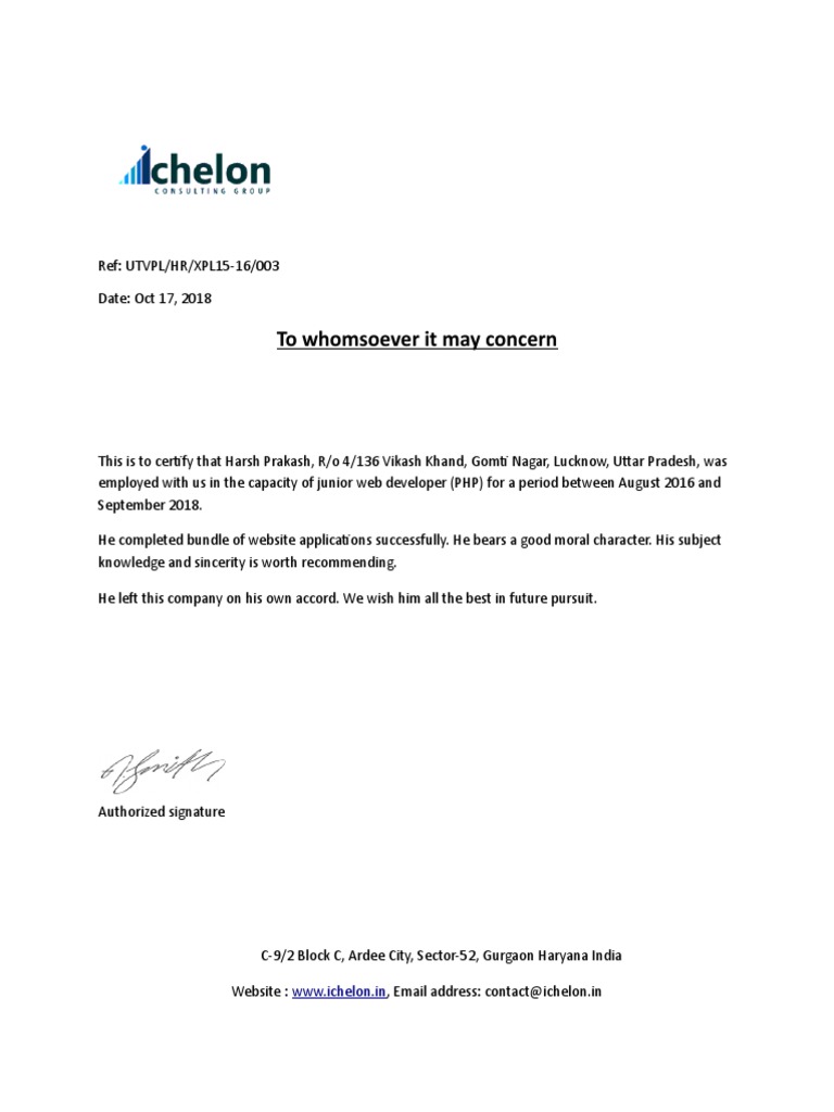 Offer Letter - 1 Harsh Prakash | PDF