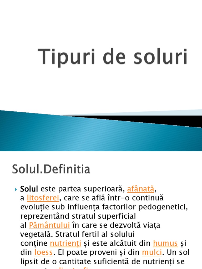 Tipuri de Soluri | PDF