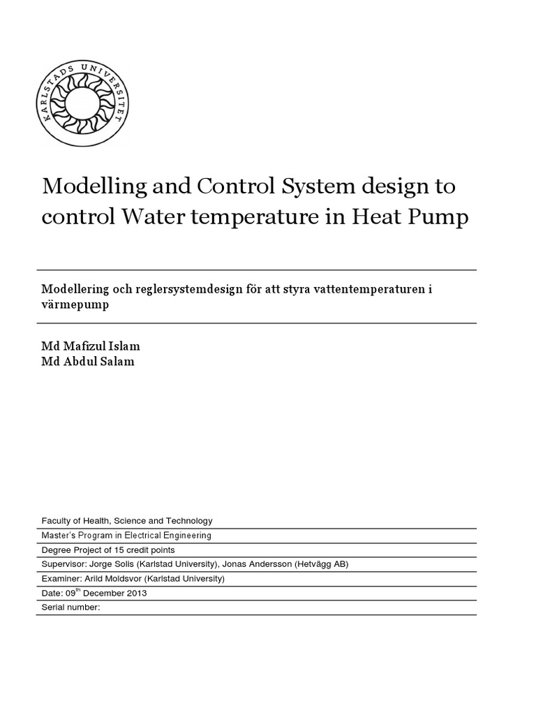 Heat Pump Water Temp Control System | PDF | Control Theory | Heat Pump
