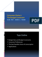 Consumer Choice I: The Budget Constraint: Ec106 Prof. Sharun W. Mukand