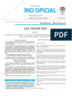 Ley 1954 de 2019 (Aprueba El Acuerdo Para El Establecimiento Del Instituto Global Para El Crecimiento Verde)