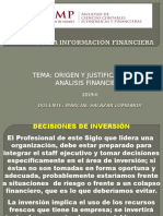 Origen y Justificación Del Analisis Financiero 2019-II Usmp