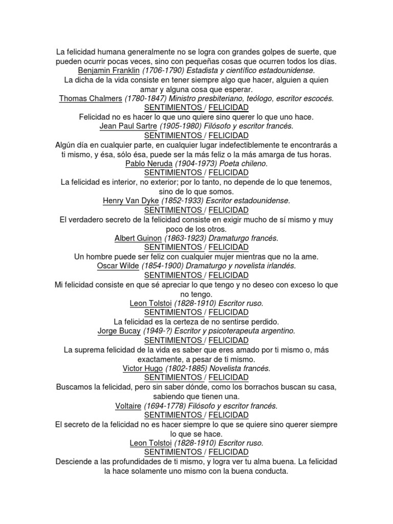 El Secreto de la Felicidad Humana | PDF | Felicidad | Albert Camus