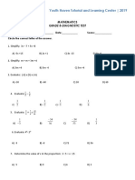 Diagnostic Test-Grade 8