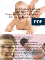 Pelayanan Mutu Kebidanan Yang Sesuai Standar Pelayanan Kebidanan Pada Bayi Dengan Mengembangkan Pelayanan Baby Spa Dan Baby Massage