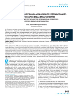 La Psicología Militar Española en Misiones Internacionales. Lecciones Aprendidas en Afganistán